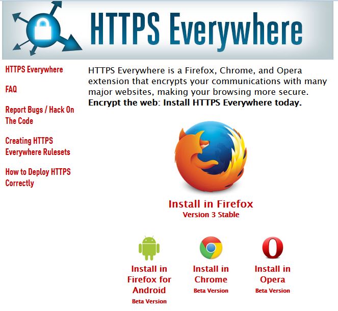 HTTPS Everywhere tablet android